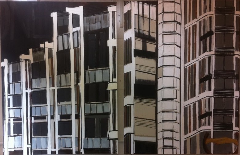 PAIR: 'ONE' and 'One Hyde Park' Oil & Acrylic on Canvas