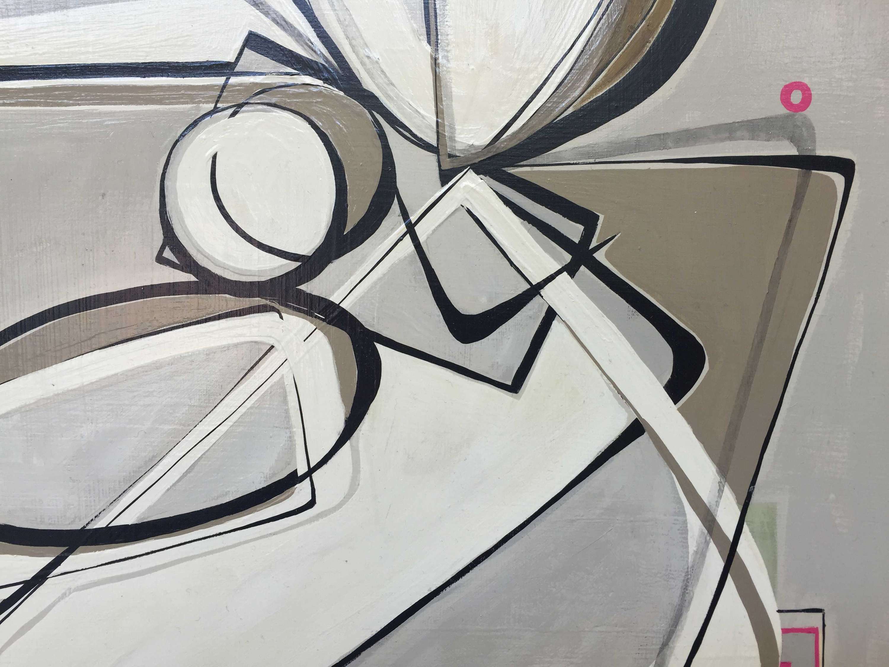 'Reclining Berry O'  Oil & Acrylic on Board in Cream & Gold Leaf Frame