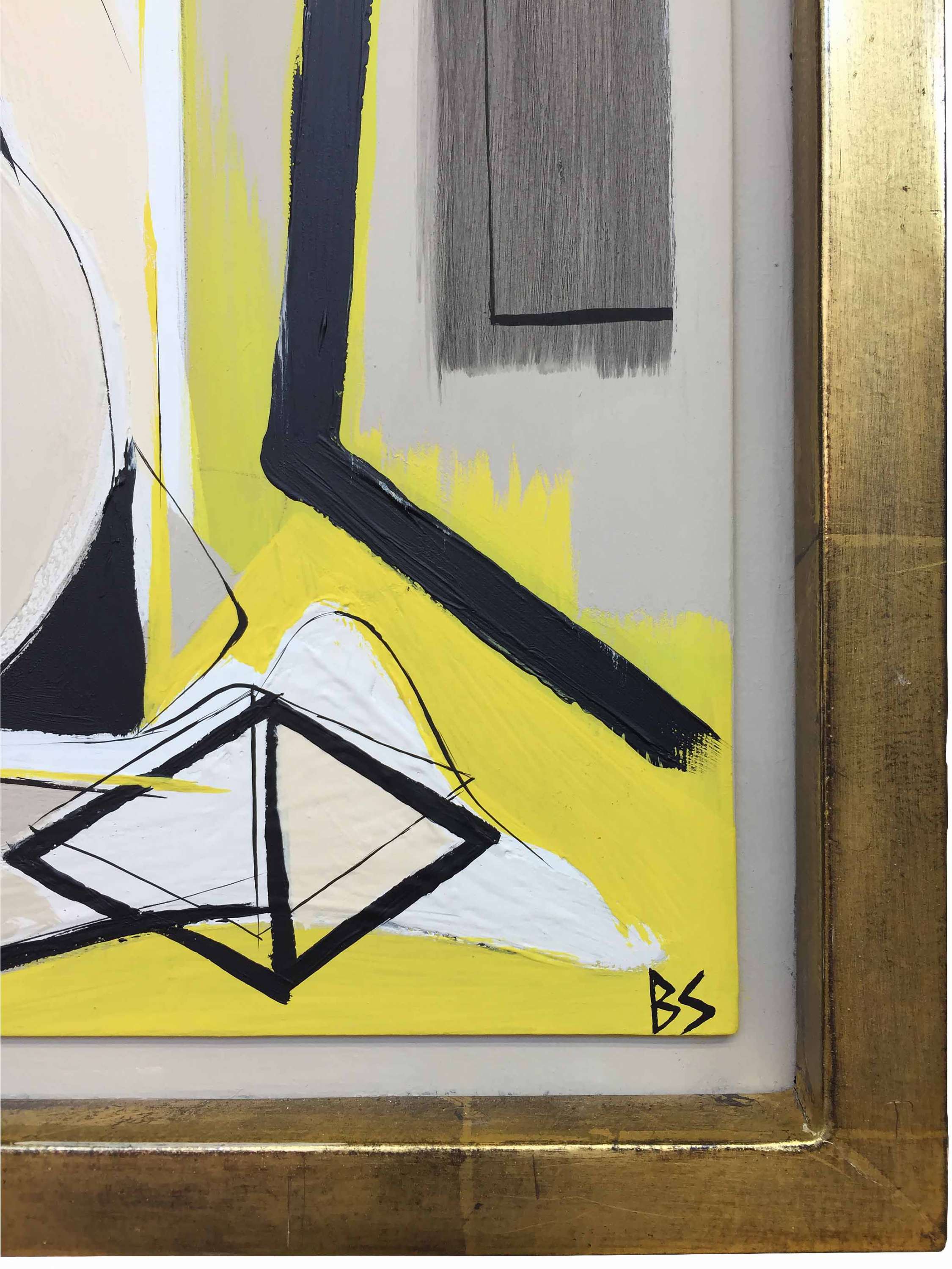 ‘Blondie’ Gouache & Acrylic on Board in Water Gilt Gold Presentation Frame