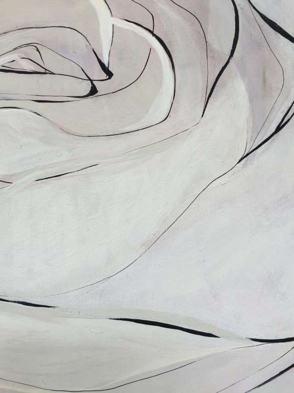 'Tea Rose' Oil & Acrylic on Board in Antique Frame