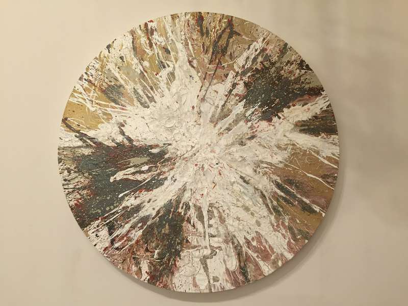 'Moon' Oil and Acrylic on Circular Canvas