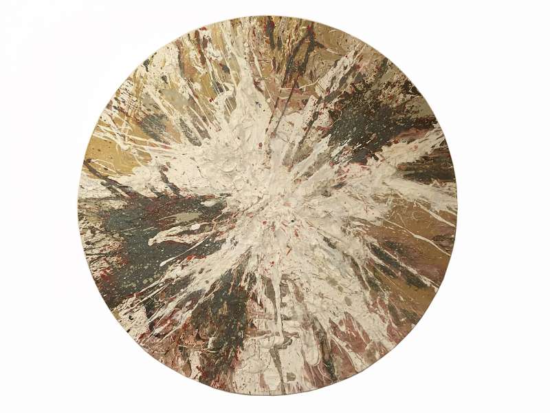 'Moon' Oil and Acrylic on Circular Canvas