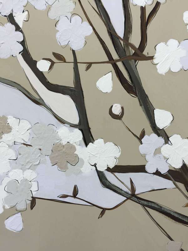 ‘Spring Blossom’ Gouache & Acrylic on Board in Gold Leaf Shadow Gap Frame