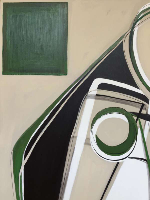 ‘April Muse’ Oil & Acrylic on Board in Ornate Gold Antique Frame