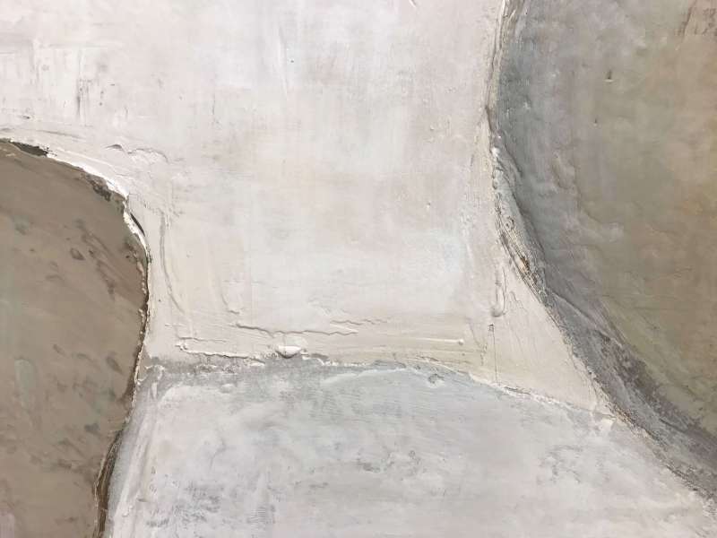 ‘Beach Stones’ Gesso, Oil & Acrylic on Board in Gold Leaf Shadow Gap Frame