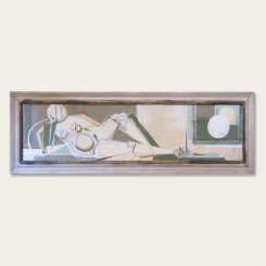 'Moonlight nude' Acrylic on board in cream frame (B237)